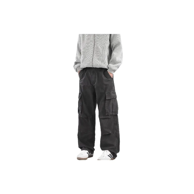 Street Loose Polyester Casual Pants-3