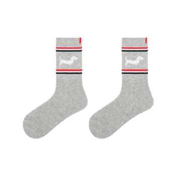 Sporty Simple Cotton Mid Calf Sock