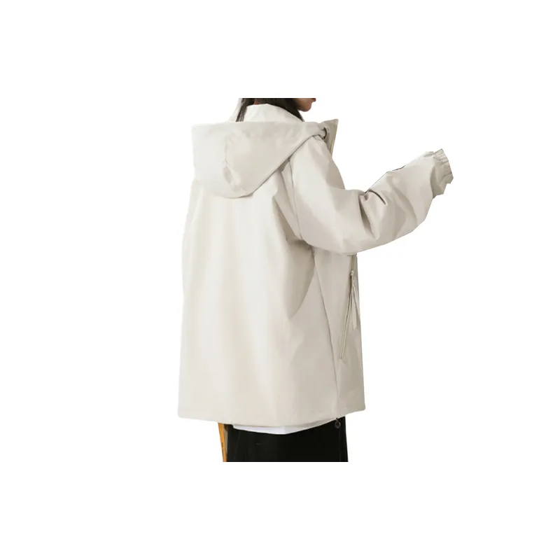 Retro Simple Loose Blended Synthetic Fabrics Jacket-4