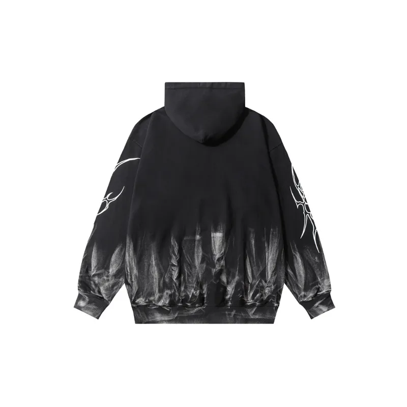 Letter Embroidered Graffiti Sweatshirt-1