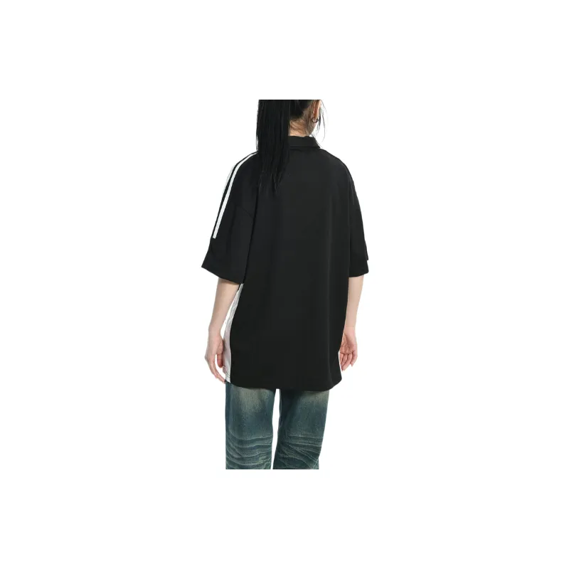 Street Fashion Lapel T Shirt-4