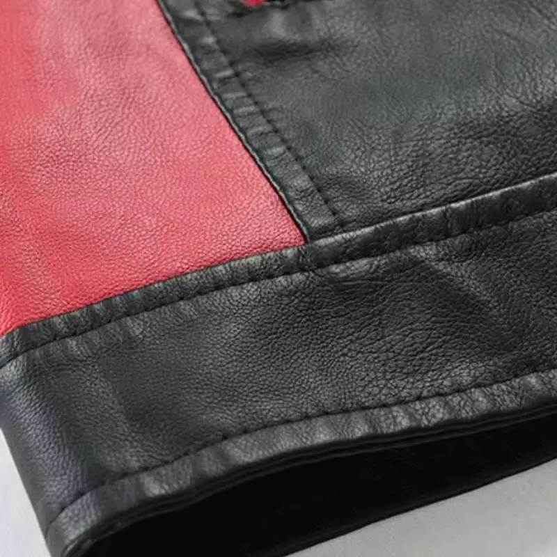 Cool Contrast Color Zipper Jacket-4