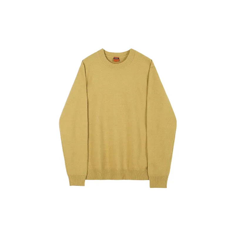 Loose Plain Vinylon Sweater-3
