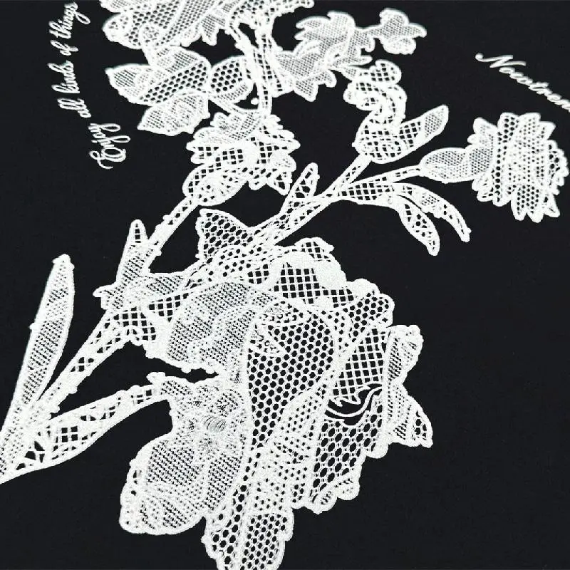Fashionable Embroidery Cotton T Shirt Unisex-2