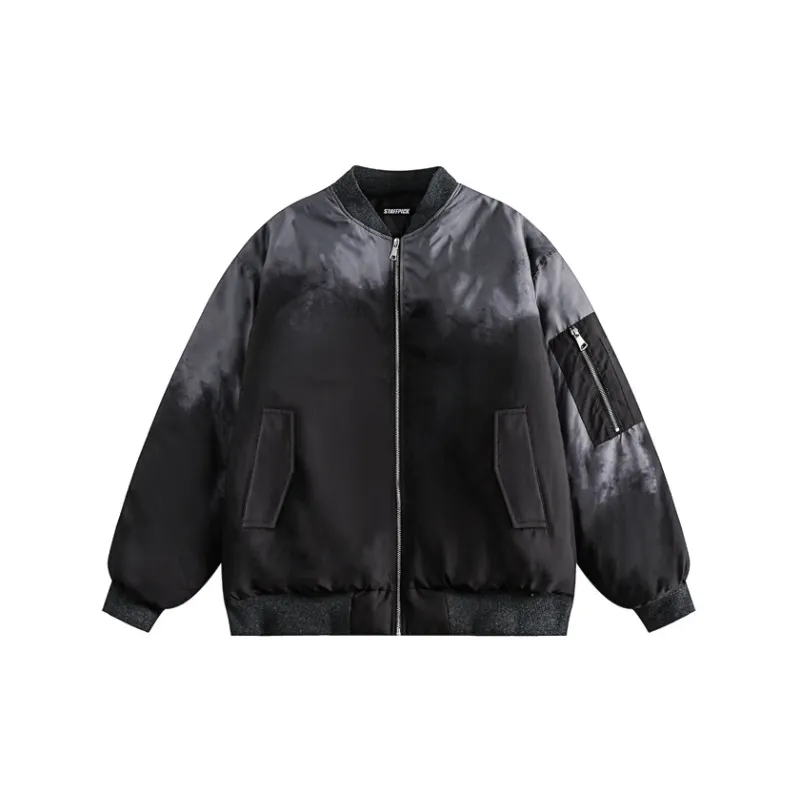Autumn And Winter Street Retro Tie Dye Design Sense Flying Cotton Jacket Trendy Brand Casual Cotton Jacket
