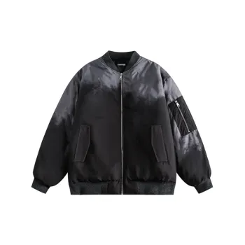 Autumn And Winter Street Retro Tie Dye Design Sense Flying Cotton Jacket Trendy Brand Casual Cotton Jacket