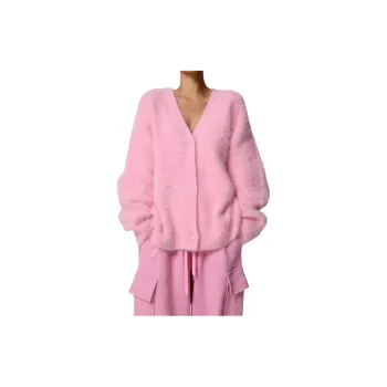 Casual Loose Polyester and Nylon Microfiber Sweater