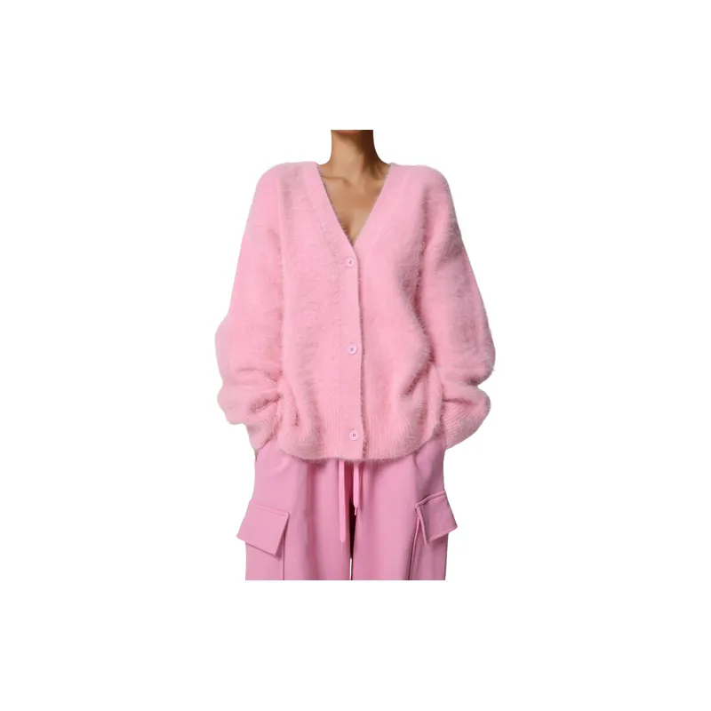 Casual Loose Polyester and Nylon Microfiber Sweater-1