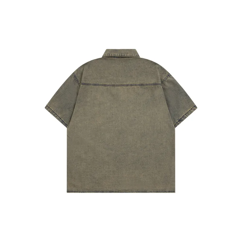 Loose Letter 100% Cotton Shirt-1