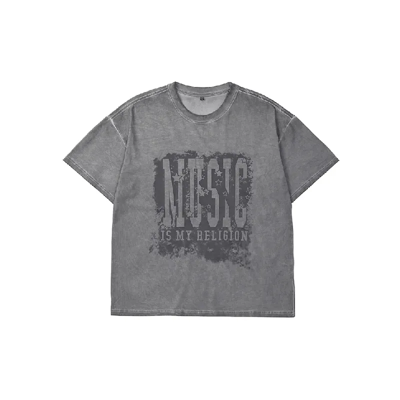 Simple Loose 100% Cotton T Shirt-4