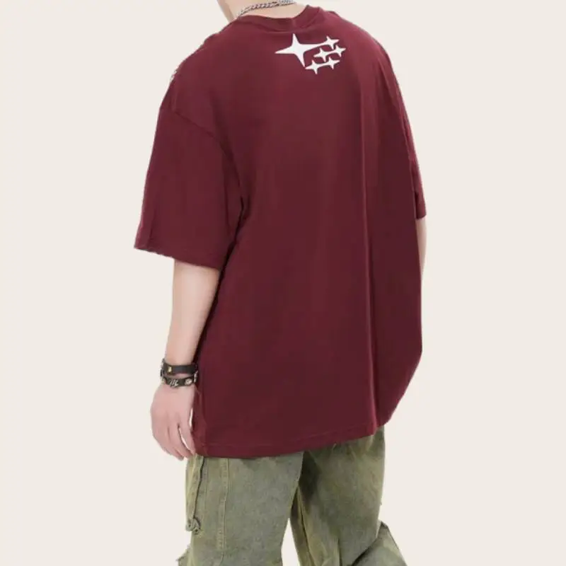 Casual Loose Combed Cotton T-Shirt-11