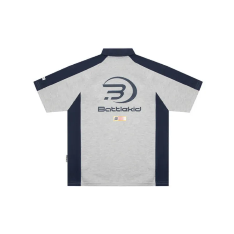 Retro Trendy Stitching Polo Shirt-5