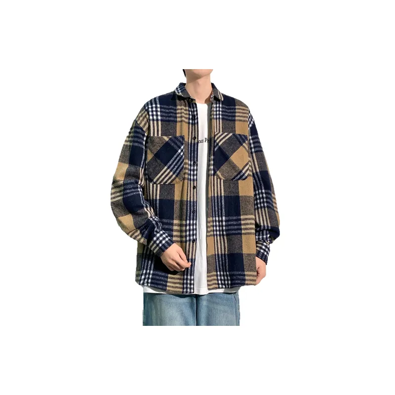 Retro Loose Cotton Blended Fabric Shirt-1