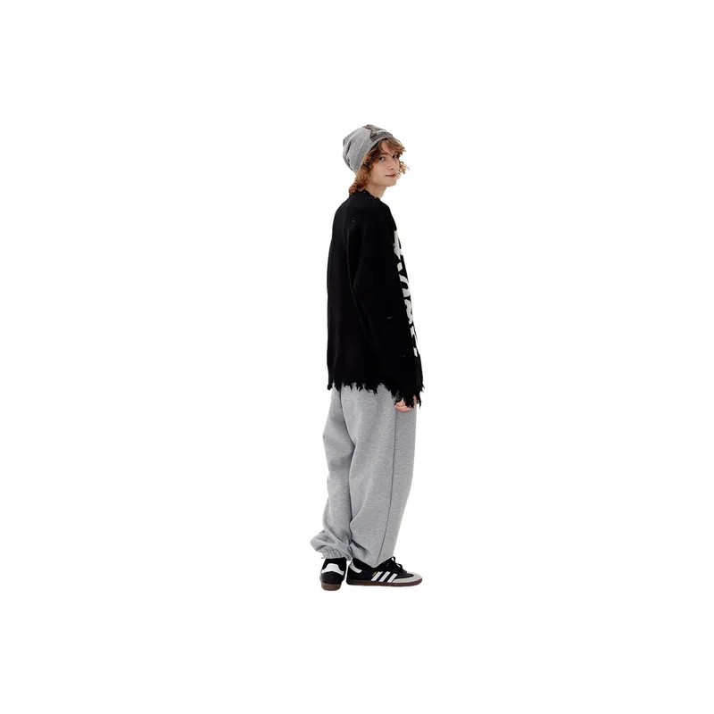 Street Distress Polyester Sweater-3
