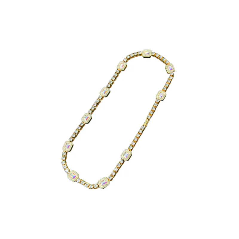 Splicing Colored Diamond Necklace-0