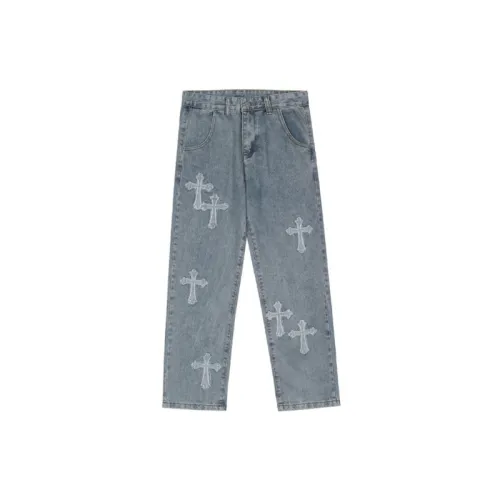 Fashionable Loose Straight Leg Jeans