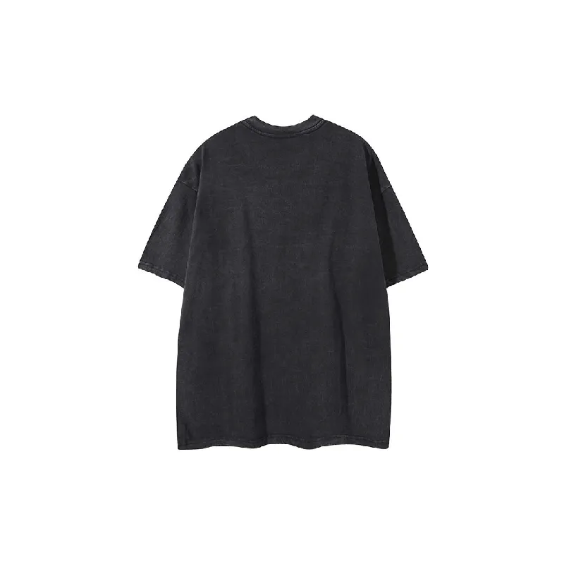 Fashionable Loose Cotton Blended Fabric T Shirt-5