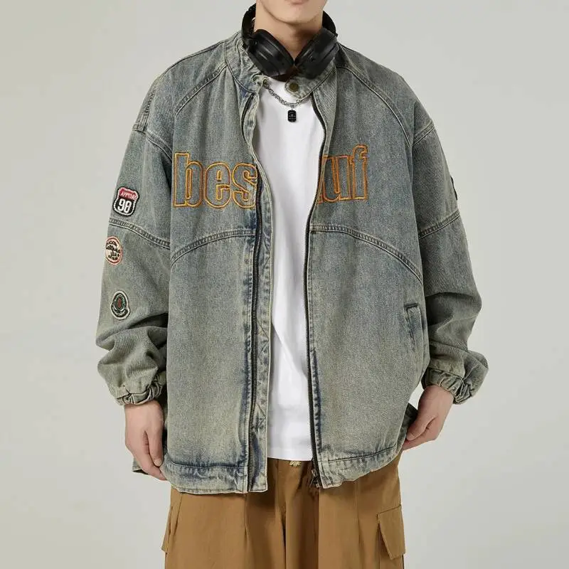 Retro Embroidered Denim Jacket-2