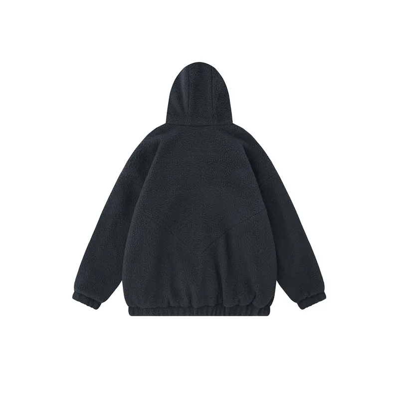 New Simple Solid Color Creative Ear Design Loose Hoodie-1