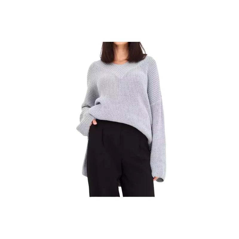 Plain Casual Sweater Women-0