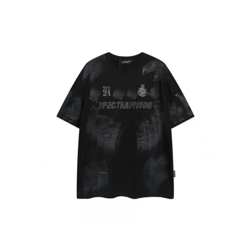 Retro Trendy Brush Graffiti Print Short-sleeved T-shirt