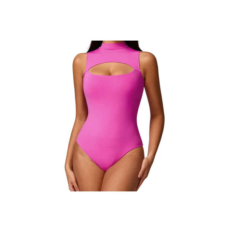 Simple Casual Bodysuit Women-4