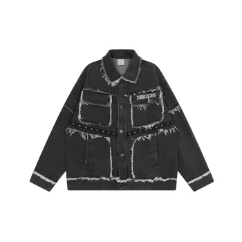 Solid Color Grinding Retro Lapel Jacket
