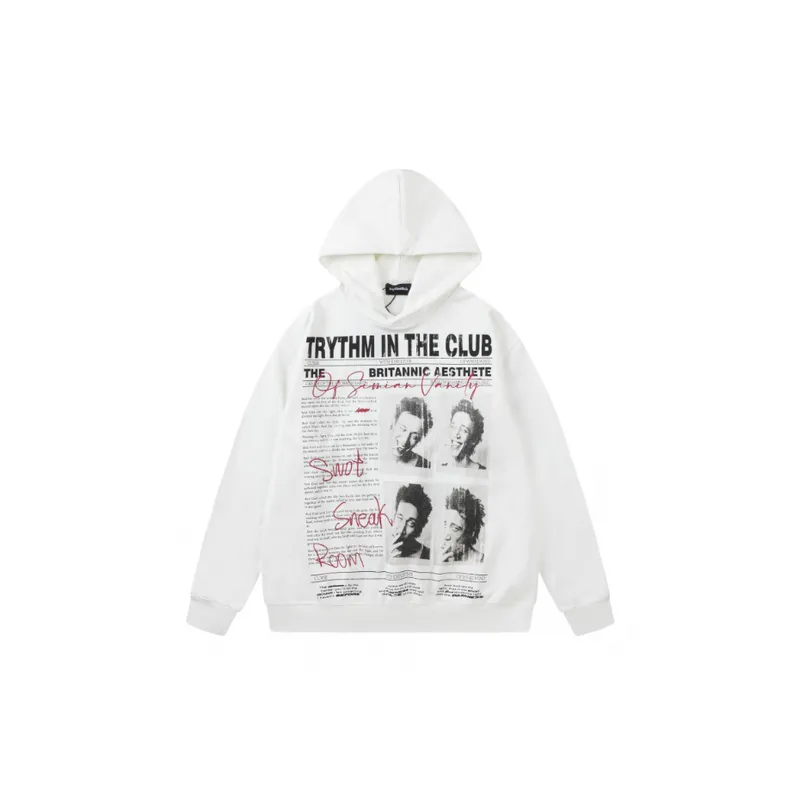 Retro Figure Old Hooded Sweater-0