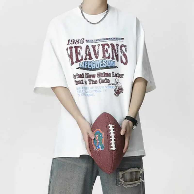 Fashionable Loose 100% Cotton T Shirt-12