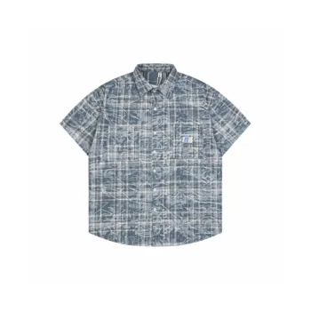 Retro Plaid Denim Shirt