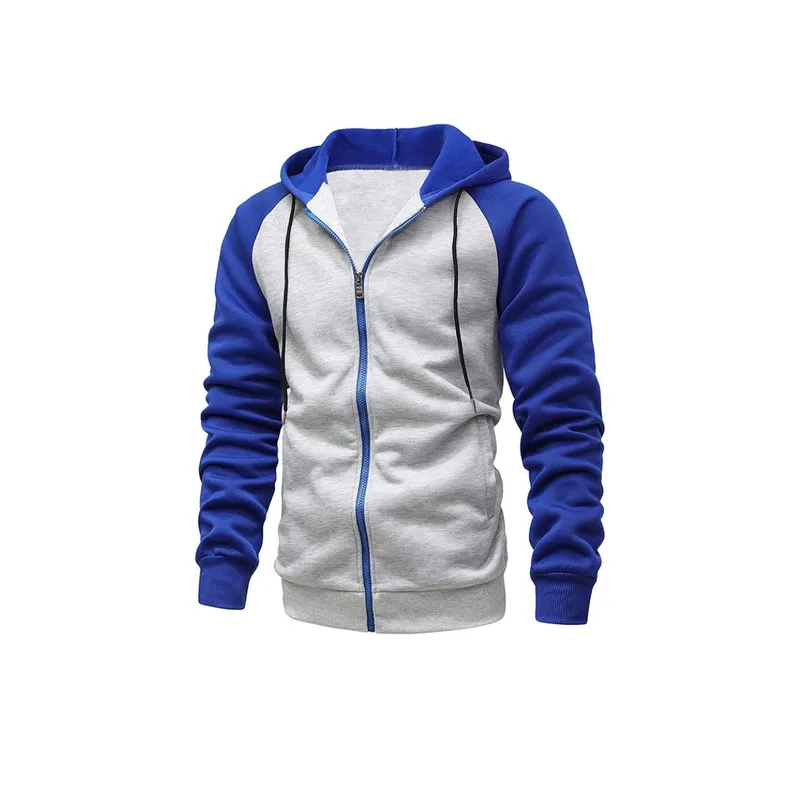 Zipper Contrast Color Sweatshirt-0