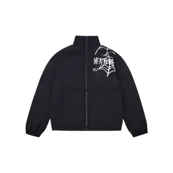 Hip hop Street Personality Spider Embroidery Cotton Coat