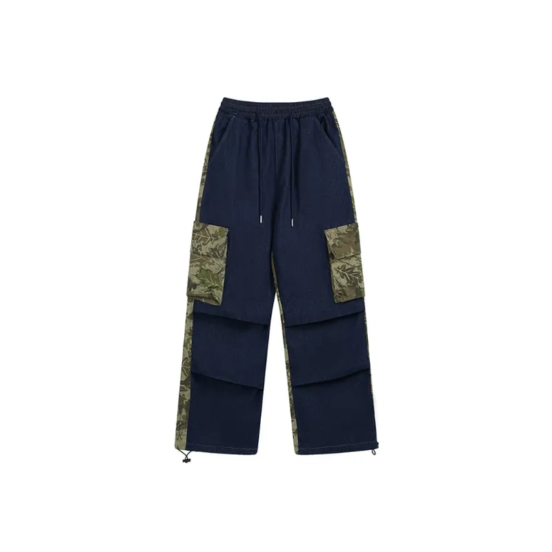 Retro Multi Pocket Loose Pants-0