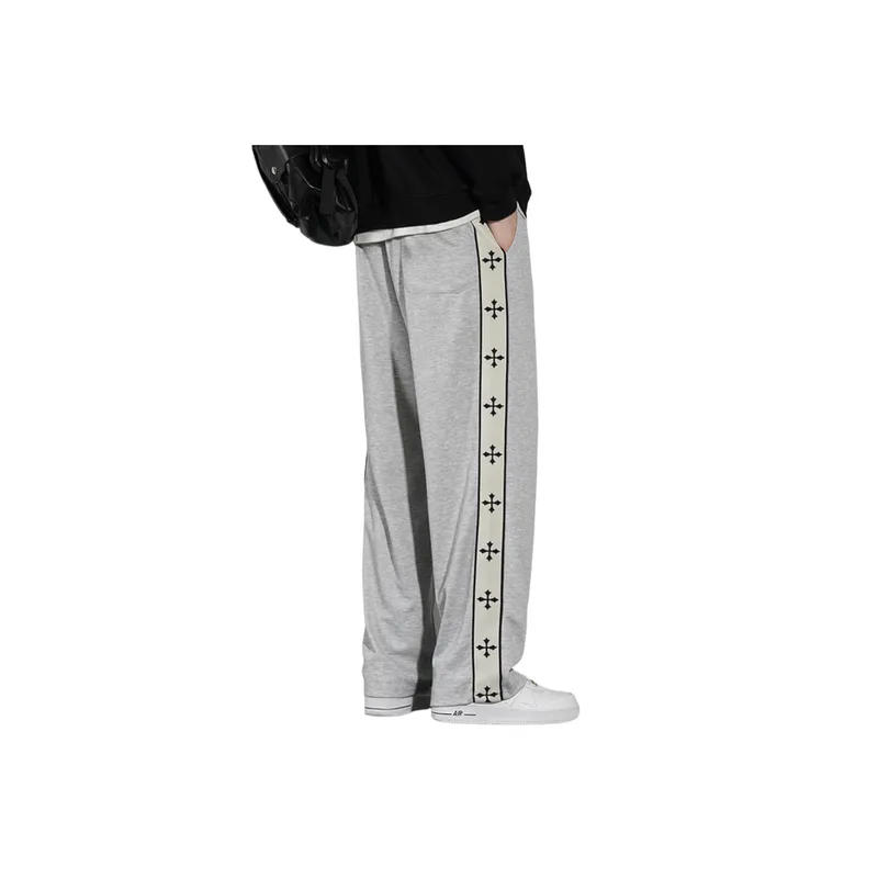 Loose Straight Leg Knit Sweatpants-7