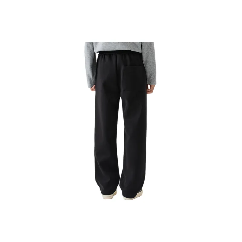Fashionable Loose Straight Leg Blended Synthetic Fabrics Casual Pants-2