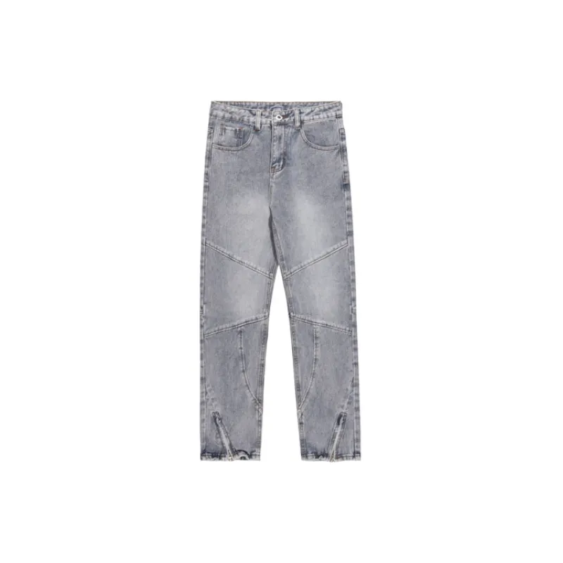 Loose Fitting Vintage Straight Leg Jeans-0