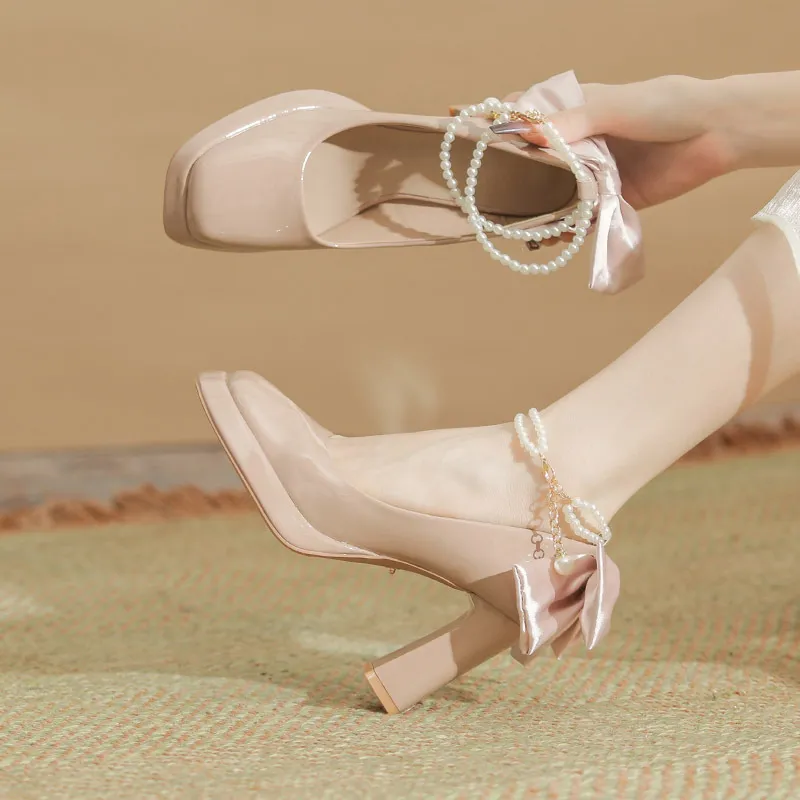 Simple Sequins High Heels-8