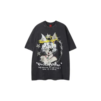Street Loose Cotton Blended Fabric T Shirt