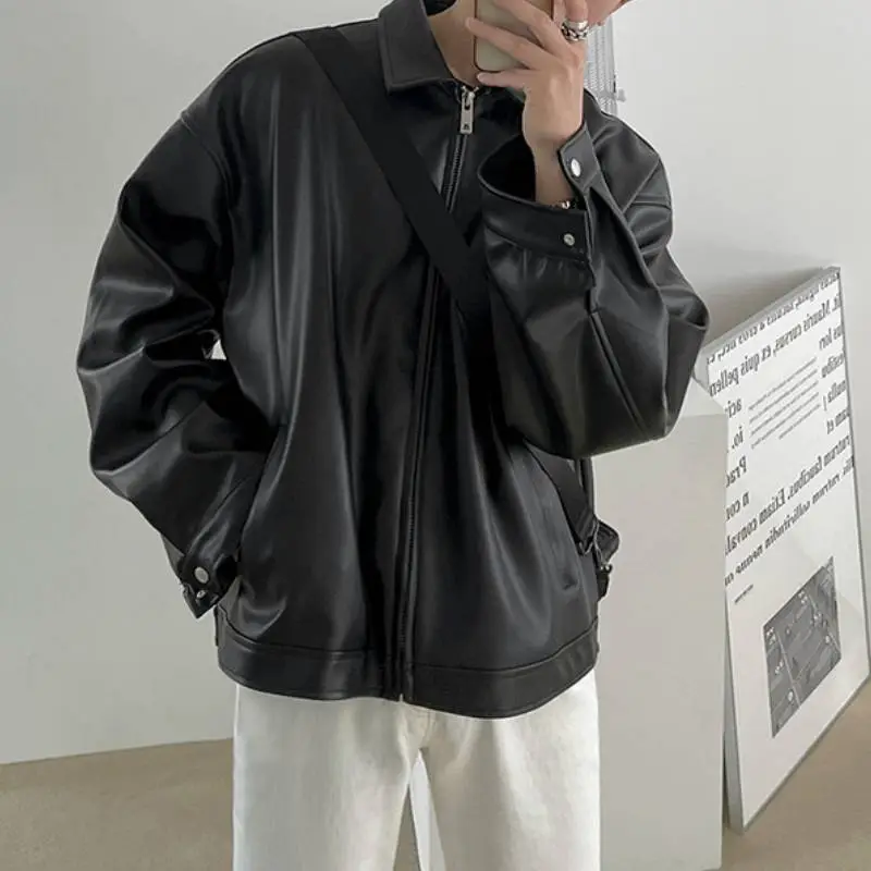 Simple Basics PU Leather Jacket-1