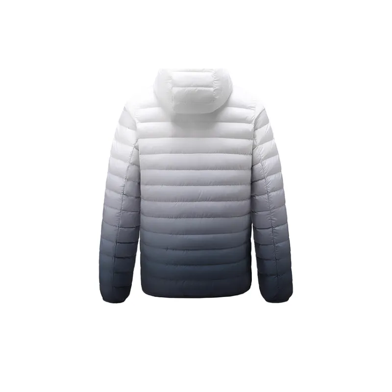 Short Gradient Warm Hooded Down Jacket-3