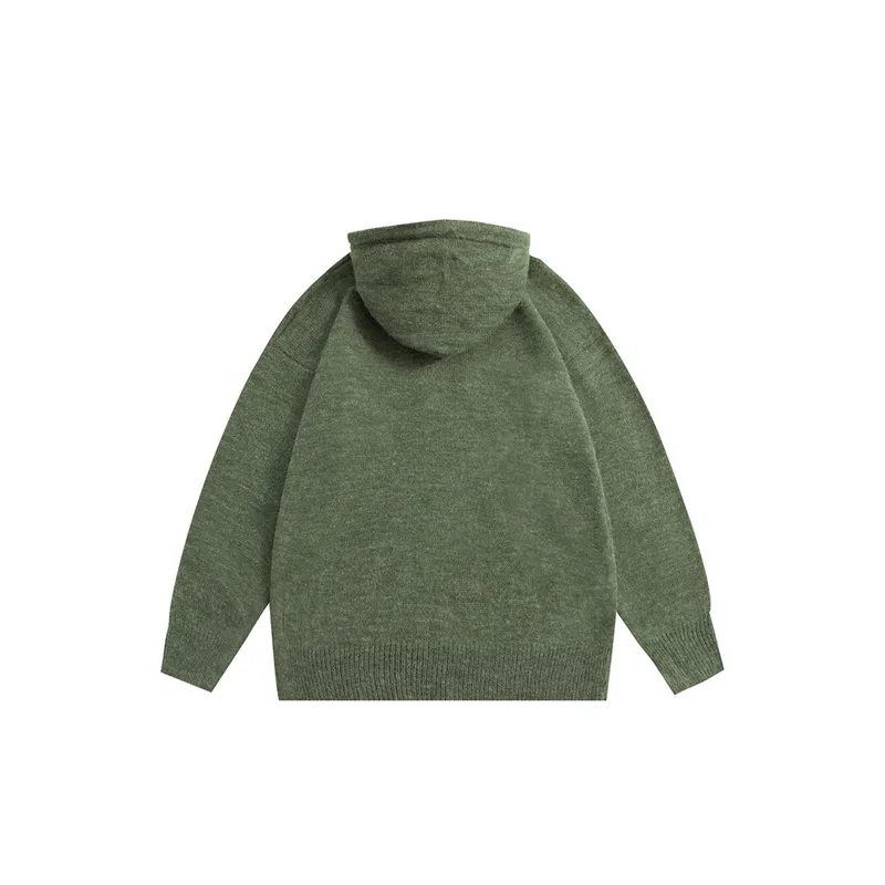 New Trendy Brand Jacquard Star Color mixed Fringe Loose Hoodie-1