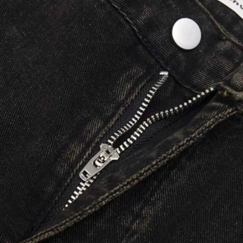 Loose Casual Fashion Washed Distressed Jeans-4
