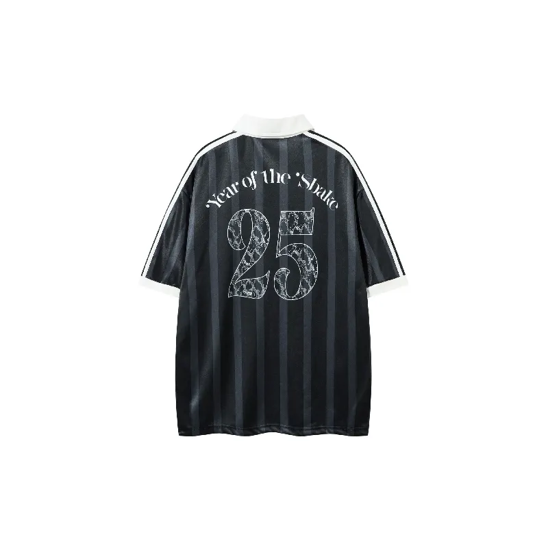 Fashionable Striped Blended Synthetic Fabrics Polo-5
