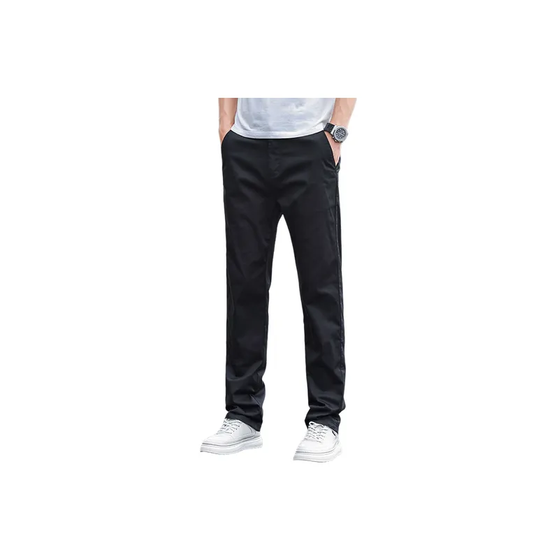 Loose Simple Cotton Casual Pants-1