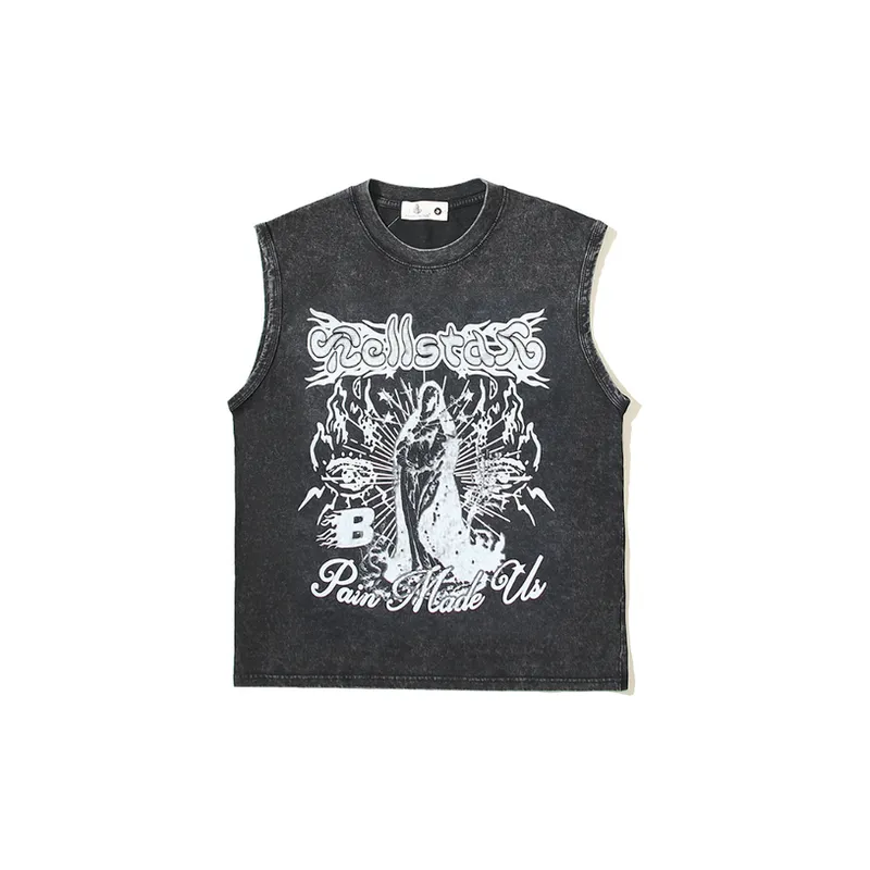 Retro Oversize Sleeveless Vest