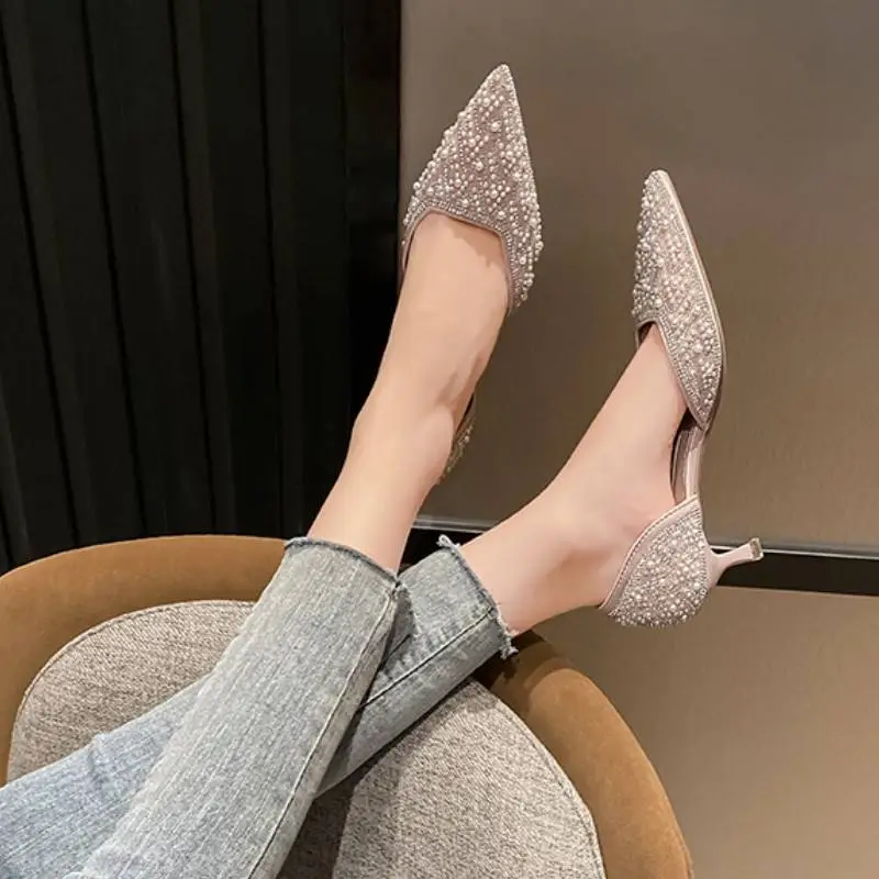 Fashionable Plain High Heels-1