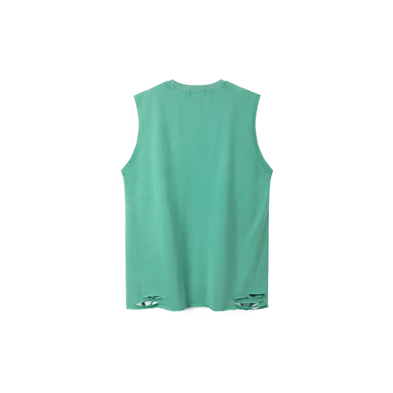Hip Hop Loose Sleeveless Cotton Vest-3