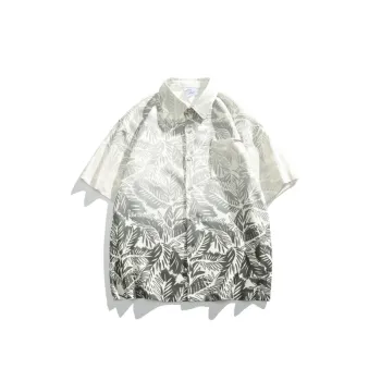 Trend Gradient Loose Short Sleeved Shirt