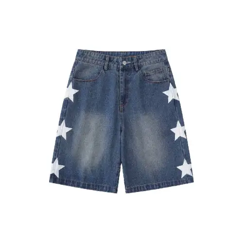 Retro Loose  Baggy Denim Shorts Unisex