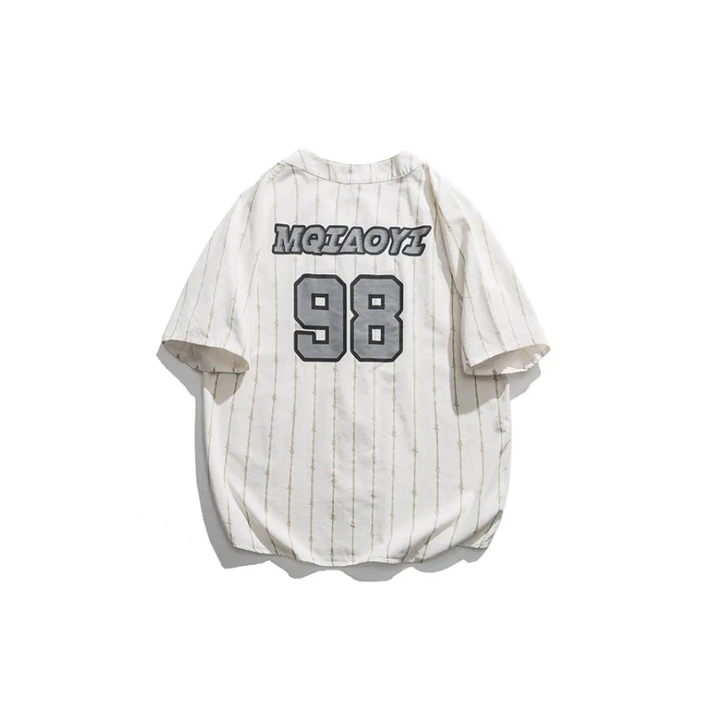 Casual Trendy Stripe Baseball Shirt-1